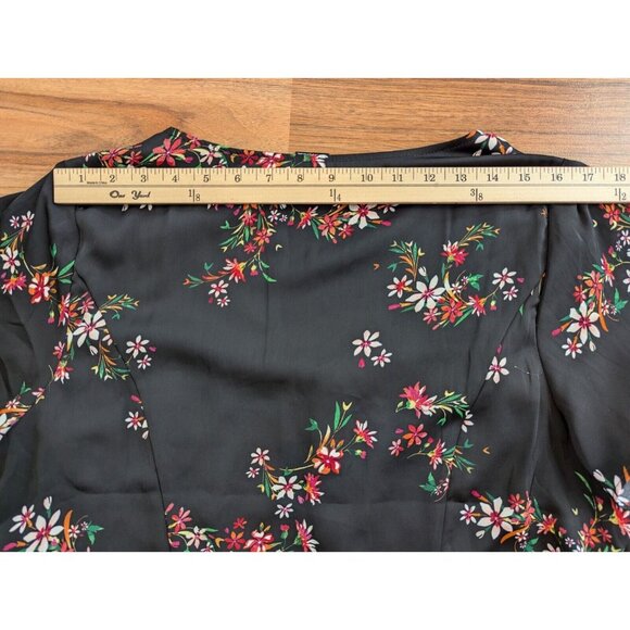 CITY CHIC Dress Size 18 Black Floral Sundress Knee Length Boho Summer Wedding C6 - Picture 14 of 16